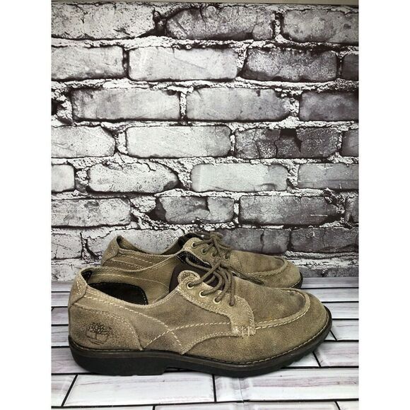 Timberland Earth Keepers Taupe Oxfords Moc Toe Lace Up Shoes Men Sz 8.5M US/42EU - Picture 3 of 15